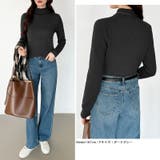 裏起毛ふわもちニット ハイネックリブニット 裏起毛ニット | COCOMOMO | 詳細画像17 