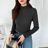 裏起毛ふわもちニット ハイネックリブニット 裏起毛ニット | COCOMOMO | 詳細画像20 