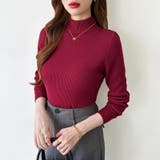 裏起毛ふわもちニット ハイネックリブニット 裏起毛ニット | COCOMOMO | 詳細画像33 