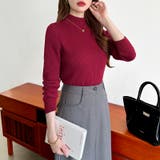 裏起毛ふわもちニット ハイネックリブニット 裏起毛ニット | COCOMOMO | 詳細画像37 