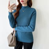 裏起毛ふわもちニット ハイネックリブニット 裏起毛ニット | COCOMOMO | 詳細画像40 