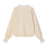 レースフリルネックニット 重ね着風ニットトップス ドッキングレース | COCOMOMO | 詳細画像21 