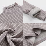 裏起毛 ボーダーハイネックニット メロウフリル | COCOMOMO | 詳細画像17 