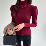 パワショルニット タートルネック リブニット | COCOMOMO | 詳細画像10 