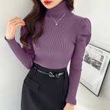 パワショルニット タートルネック リブニット | COCOMOMO | 詳細画像13 