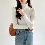 パワショルニット タートルネック リブニット | COCOMOMO | 詳細画像16 