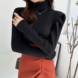 パワショルニット タートルネック リブニット | COCOMOMO | 詳細画像20 