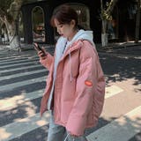 中綿コート パーカーフード付き 重ね着風 | COCOMOMO | 詳細画像16