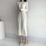 ケーブルニットワンピース ロングワンピース ケーブル編み | COCOMOMO | 詳細画像10