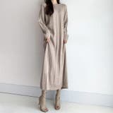 ケーブルニットワンピース ロングワンピース ケーブル編み | COCOMOMO | 詳細画像3