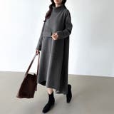 タートルネックワンピース Aライン 体型カバー | COCOMOMO | 詳細画像3 