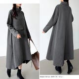 タートルネックワンピース Aライン 体型カバー | COCOMOMO | 詳細画像6 