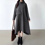 タートルネックワンピース Aライン 体型カバー | COCOMOMO | 詳細画像7 