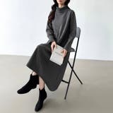 タートルネックワンピース Aライン 体型カバー | COCOMOMO | 詳細画像8 