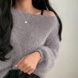 シャギーニット ふわふわニット オフショルダー | COCOMOMO | 詳細画像13 