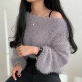 シャギーニット ふわふわニット オフショルダー | COCOMOMO | 詳細画像14 
