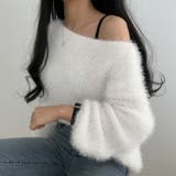 シャギーニット ふわふわニット オフショルダー | COCOMOMO | 詳細画像6 