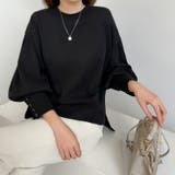 バルーンスリーブカットソー プルオーバートップス オフィスカジュアル | COCOMOMO | 詳細画像12 