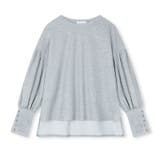 バルーンスリーブカットソー プルオーバートップス オフィスカジュアル | COCOMOMO | 詳細画像19 