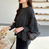 バルーンスリーブカットソー プルオーバートップス オフィスカジュアル | COCOMOMO | 詳細画像3 