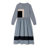 ドッキングニットワンピース 異素材切り替え フレアワンピース | COCOMOMO | 詳細画像21