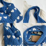 ニットバッグ ハート柄トートバッグ 大容量 | COCOMOMO | 詳細画像13 