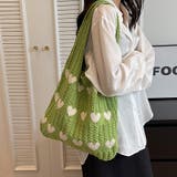 ニットバッグ ハート柄トートバッグ 大容量 | COCOMOMO | 詳細画像7 