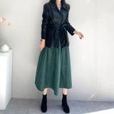 ティアードワンピース カシュクール コーデュロイ | COCOMOMO | 詳細画像13