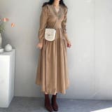 ティアードワンピース カシュクール コーデュロイ | COCOMOMO | 詳細画像6