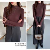 メロウフリル リブニットトップス フリルハイネック | COCOMOMO | 詳細画像18 