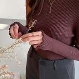 メロウフリル リブニットトップス フリルハイネック | COCOMOMO | 詳細画像19 