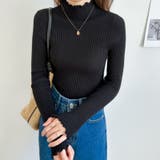 メロウフリル リブニットトップス フリルハイネック | COCOMOMO | 詳細画像23 