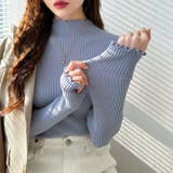 メロウフリル リブニットトップス フリルハイネック | COCOMOMO | 詳細画像2 