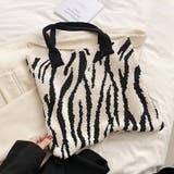 ニットバッグ ゼブラ柄 トートバッグ | COCOMOMO | 詳細画像11 