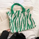 ニットバッグ ゼブラ柄 トートバッグ | COCOMOMO | 詳細画像13 