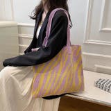 ニットバッグ ゼブラ柄 トートバッグ | COCOMOMO | 詳細画像5 