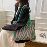 ニットバッグ ゼブラ柄 トートバッグ | COCOMOMO | 詳細画像7 