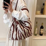 ニットバッグ ゼブラ柄 トートバッグ | COCOMOMO | 詳細画像9 