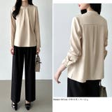 フロントタックブラウス スタンドカラー セレモニーブラウス | COCOMOMO | 詳細画像4 