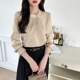 フロントタックブラウス スタンドカラー セレモニーブラウス | COCOMOMO | 詳細画像6 