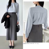 フロントタックブラウス スタンドカラー セレモニーブラウス | COCOMOMO | 詳細画像11 