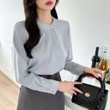 フロントタックブラウス スタンドカラー セレモニーブラウス | COCOMOMO | 詳細画像14 