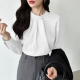 フロントタックブラウス スタンドカラー セレモニーブラウス | COCOMOMO | 詳細画像15 