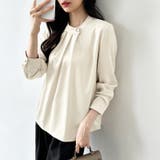 フロントタックブラウス スタンドカラー セレモニーブラウス | COCOMOMO | 詳細画像25 