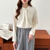 フロントタックブラウス スタンドカラー セレモニーブラウス | COCOMOMO | 詳細画像18 