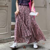 ロングスカート ティアード ゆったりウエストゴム | COCOMOMO | 詳細画像8 