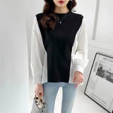 ドッキングシャツ プルオーバートップス パフスリーブ | COCOMOMO | 詳細画像3 