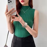 ノースリーブハイネック サマーニット タンクトップ | COCOMOMO | 詳細画像37 