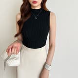 ノースリーブハイネック サマーニット タンクトップ | COCOMOMO | 詳細画像49 