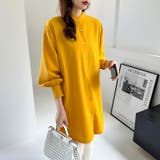 シャツチュニック ロングシャツ バンドカラー | COCOMOMO | 詳細画像11 